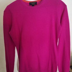 100% Cashmere sweater. Charter Club Luxury. Fuschia size small.